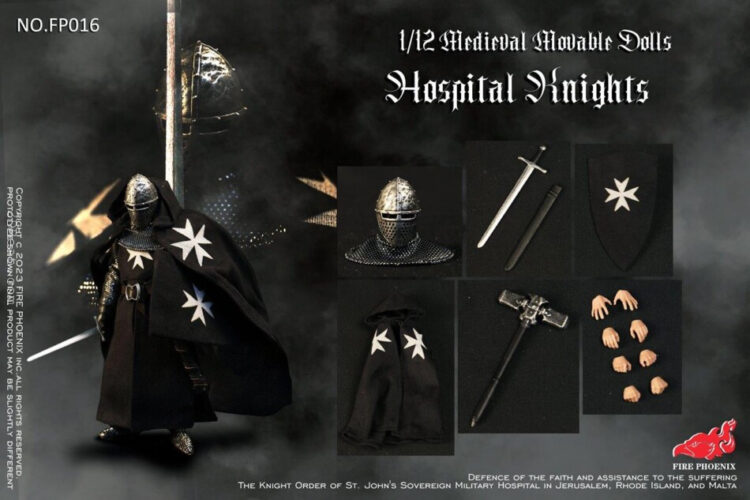 1/12 scale Fire Phoenix FP016 Medieval Hospital Knights Action Figure