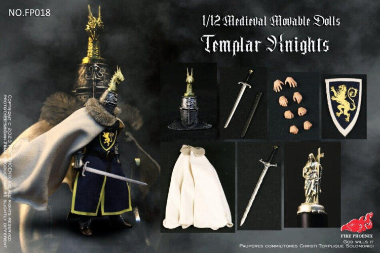 1/12 scale Fire Phoenix FP018 Medieval Templar Knights Action Figure