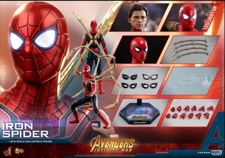 Mô Hình Chính Hãng 1/6 Hot Toys MMS482 Iron Spider - Avengers: Infinity War