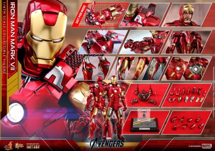 Hot Toys Iron Man Mark VII The Avengers Chính Hãng Tỉ Lệ 1:6