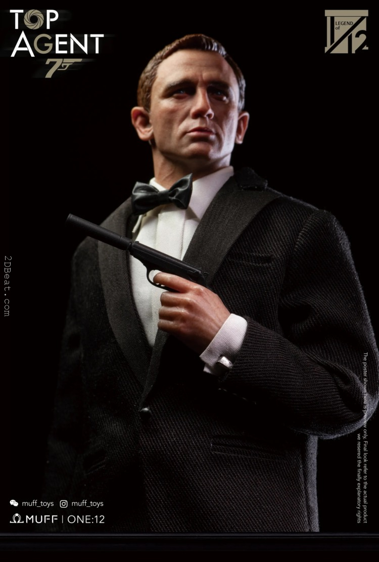 Mô hình action figure 1/12 Muff Toys MF06 - 007 James Bond Daniel Craig bảo cao cấp - Image 5