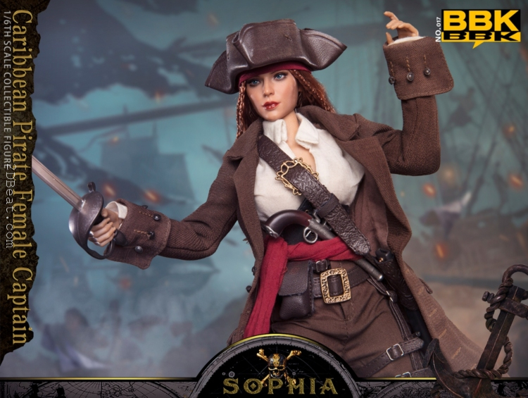 1/6 scale BBK-017 Pirates of the Caribbean Female Captain Sophia Collectible Figure