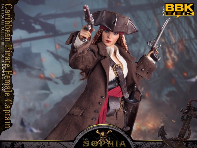 1/6 scale BBK-017 Pirates of the Caribbean Female Captain Sophia Collectible Figure