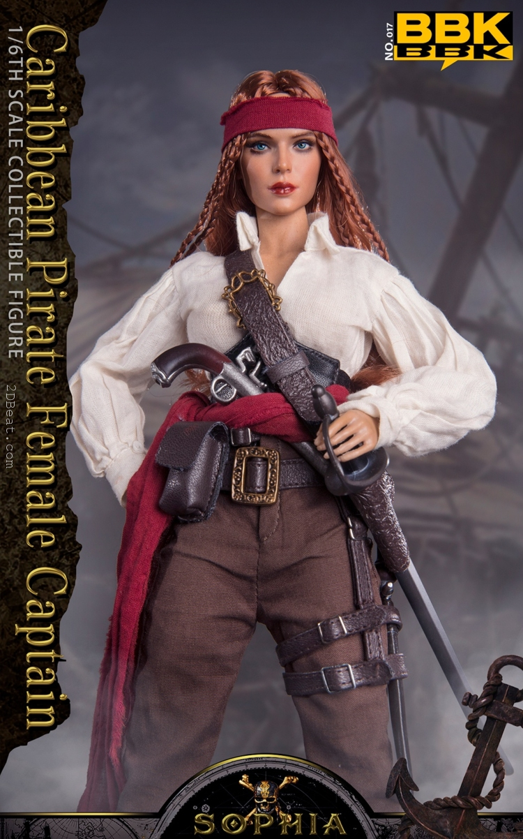 1/6 scale BBK-017 Pirates of the Caribbean Female Captain Sophia Collectible Figure