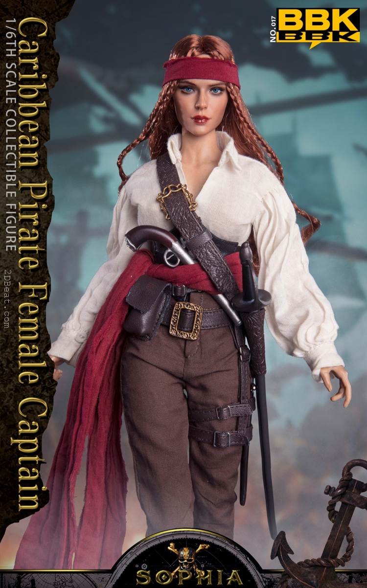 1/6 scale BBK-017 Pirates of the Caribbean Female Captain Sophia Collectible Figure