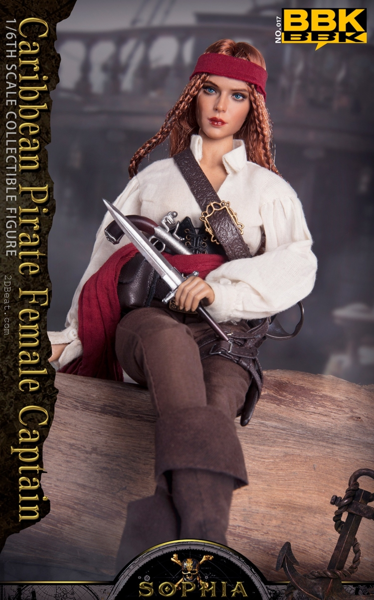 1/6 scale BBK-017 Pirates of the Caribbean Female Captain Sophia Collectible Figure