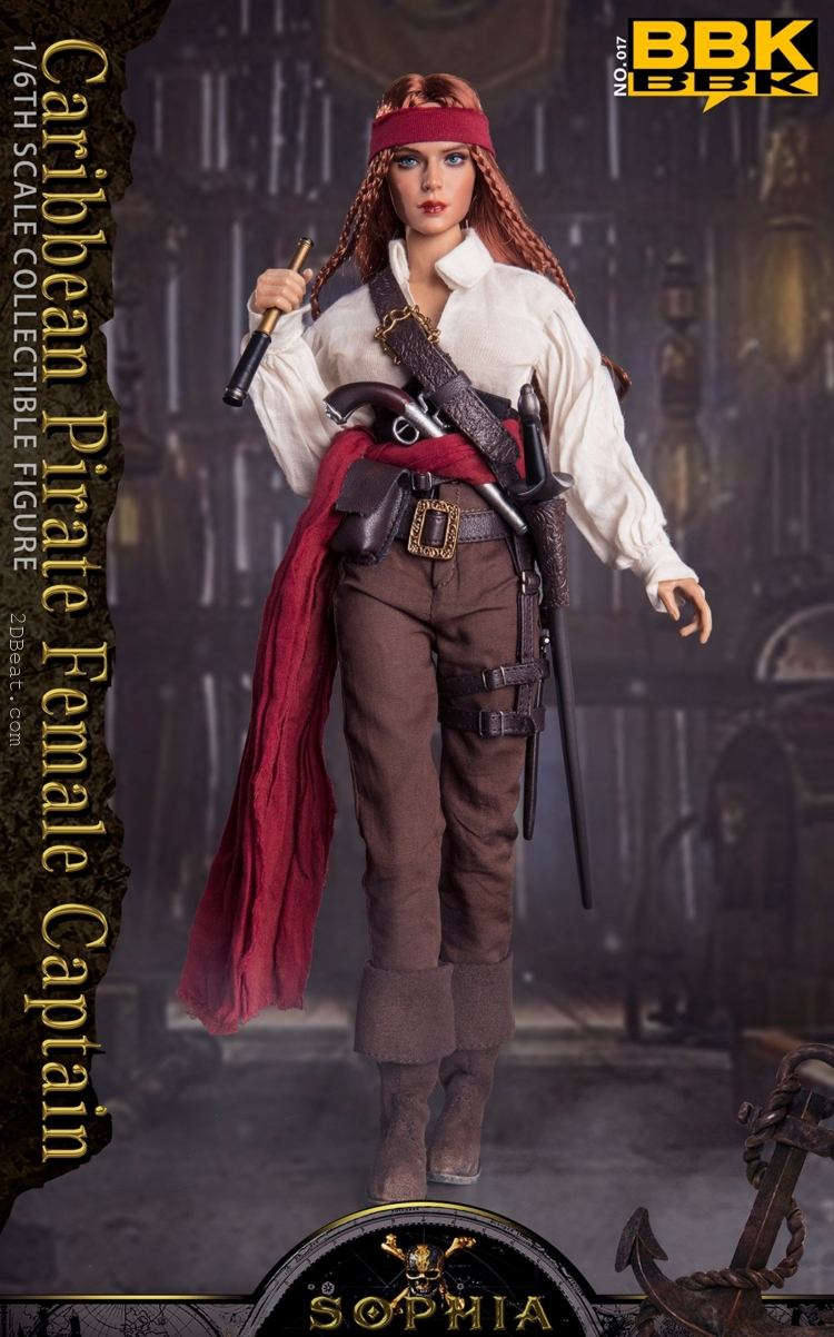 1/6 scale BBK-017 Pirates of the Caribbean Female Captain Sophia Collectible Figure