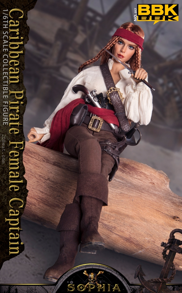 1/6 scale BBK-017 Pirates of the Caribbean Female Captain Sophia Collectible Figure