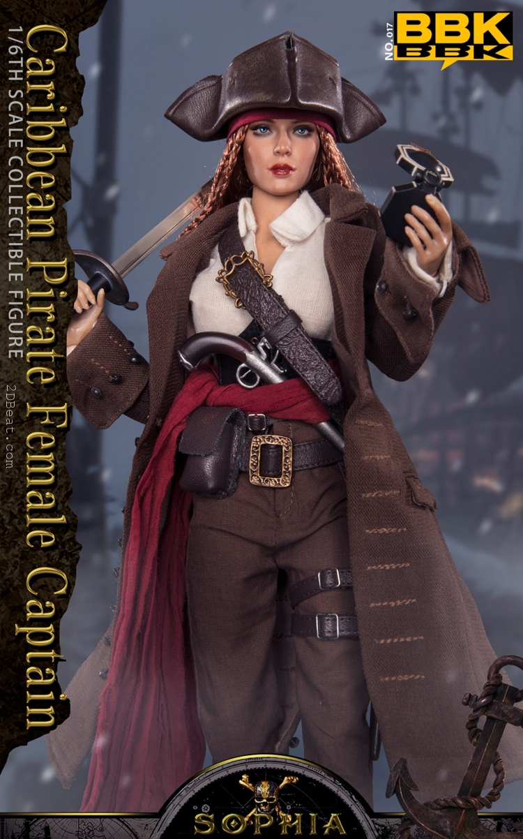 1/6 scale BBK-017 Pirates of the Caribbean Female Captain Sophia Collectible Figure