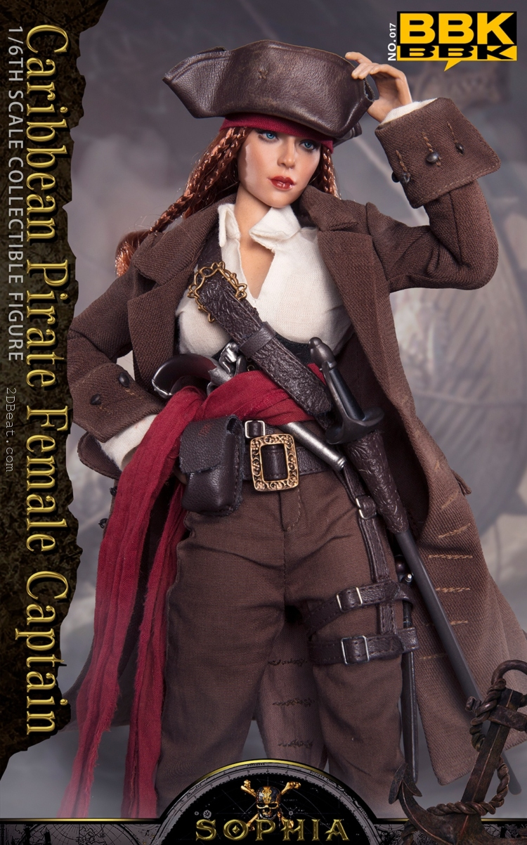 1/6 scale BBK-017 Pirates of the Caribbean Female Captain Sophia Collectible Figure