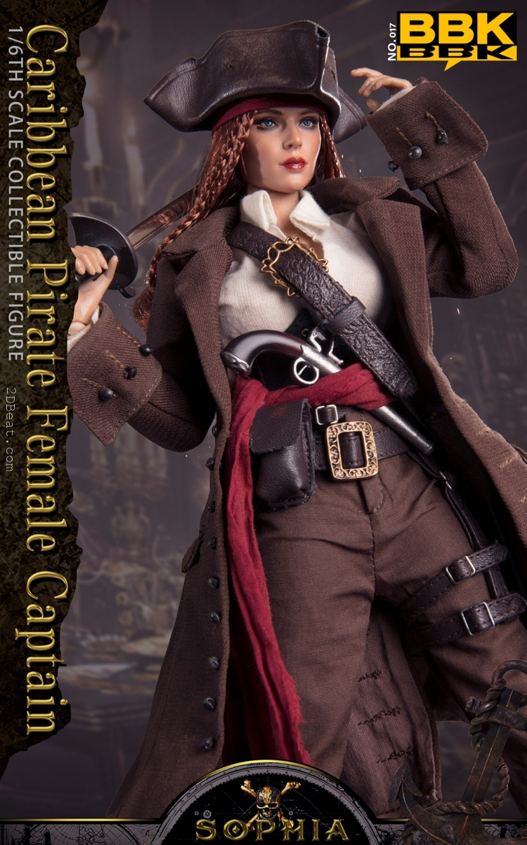 1/6 scale BBK-017 Pirates of the Caribbean Female Captain Sophia Collectible Figure