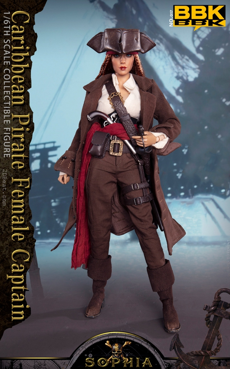 1/6 scale BBK-017 Pirates of the Caribbean Female Captain Sophia Collectible Figure