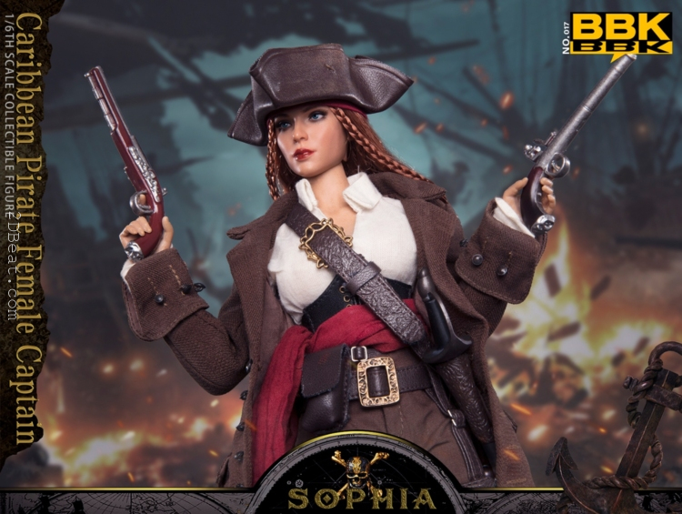 1/6 scale BBK-017 Pirates of the Caribbean Female Captain Sophia Collectible Figure