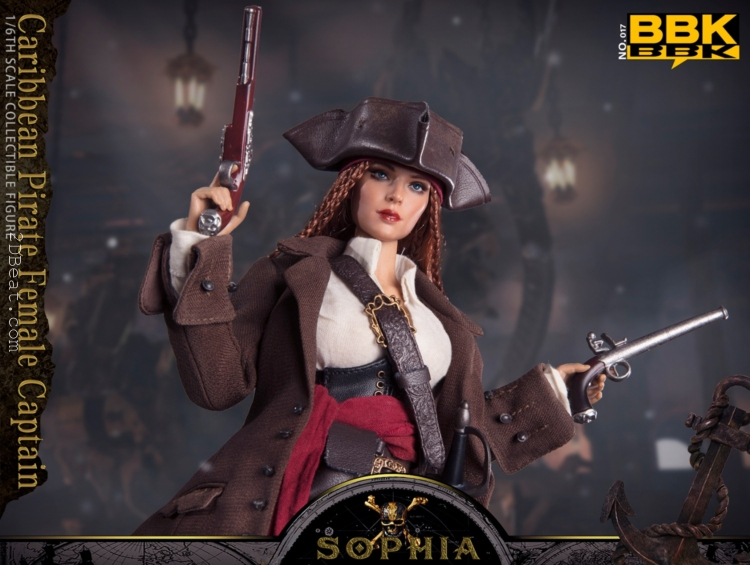 1/6 scale BBK-017 Pirates of the Caribbean Female Captain Sophia Collectible Figure