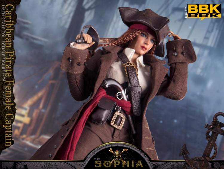 1/6 scale BBK-017 Pirates of the Caribbean Female Captain Sophia Collectible Figure