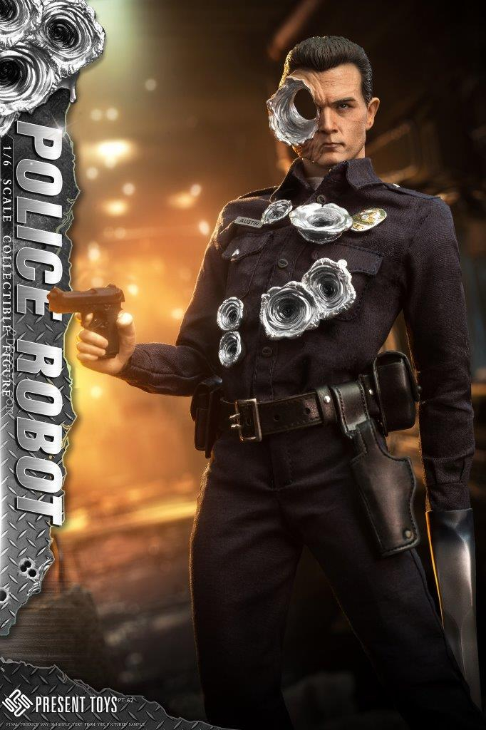Mô hình action figure 1/6 Present Toys PT-SP62 Terminator Police Robot - Image 16