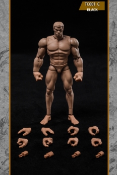 1/12 Scale Takethat X Crazy Figure CF-TC001C Comic Hero Black Action Figure Body