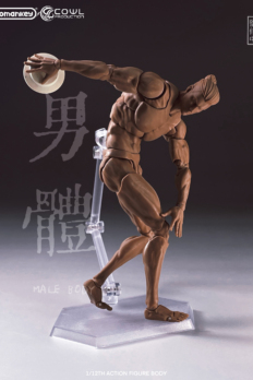 1/12 Scale Romankey X COWL ROM-CP001C Male Body in Black