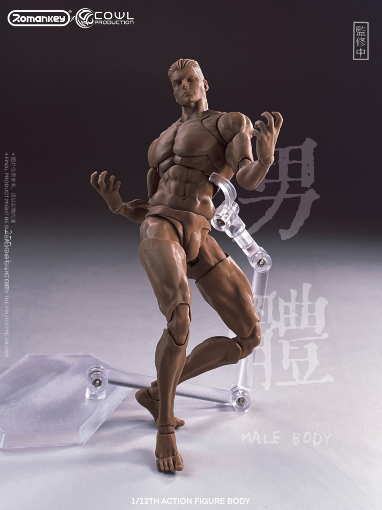 1/12 Scale Romankey X COWL ROM-CP001C Male Body in Black