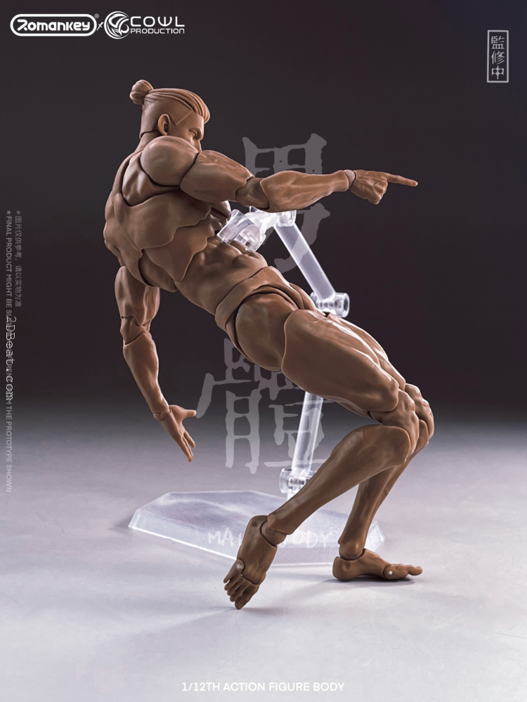 1/12 Scale Romankey X COWL ROM-CP001C Male Body in Black