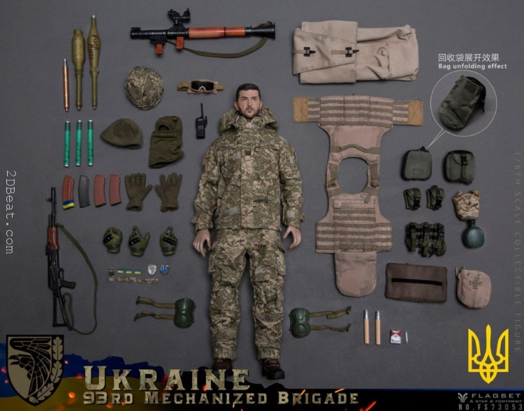 1/6 Scale FLAGSET FS-73053 Ukraine 93rd Mechanized Brigade Anti Tank Gunner Action Figure