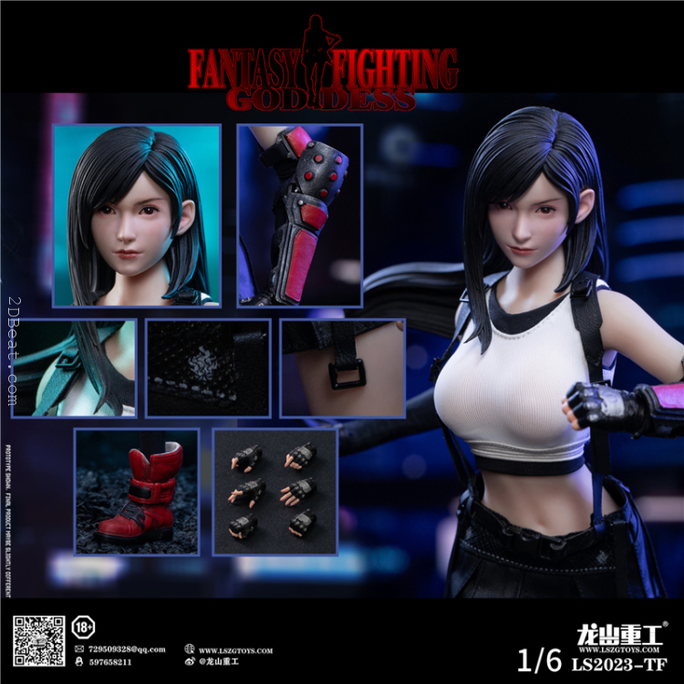 1/6 Scale Long Shan Jin Shu LS-2023-TF Final Fantasy Tifa Lockhart Action Figure