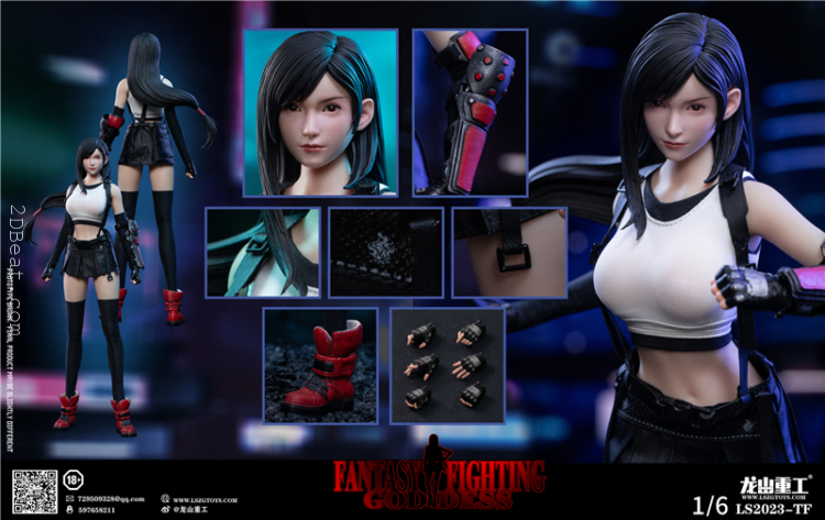 1/6 Scale Long Shan Jin Shu LS-2023-TF Final Fantasy Tifa Lockhart Action Figure