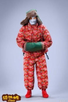 1/12 Scale Roadside Stall Studio SET001 Erbin Elder Brother Flower Cotton-padded Jacket Dress