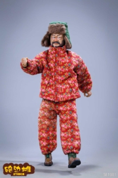 1/12 Scale Roadside Stall Studio SET001 Erbin Elder Brother Flower Cotton-padded Jacket Dress