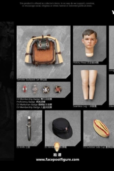 1/6 Scale Facepool FP-016B WWII German Youth Brigade History Edition Action Figure