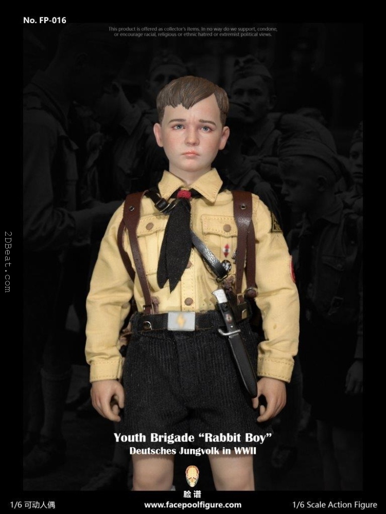 1/6 Scale Facepool FP-016B WWII German Youth Brigade History Edition Action Figure