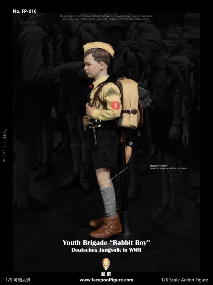 1/6 Scale Facepool FP-016B WWII German Youth Brigade History Edition Action Figure