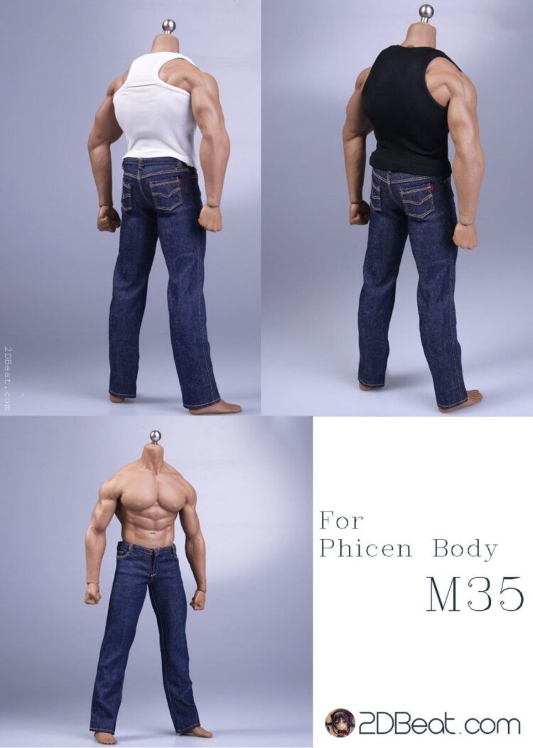 Trang Phục Nam 1/6 Quần Jean & Áo 3 lỗ vừa Body Phicen M35