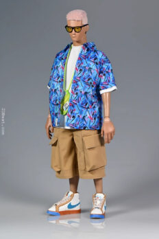 Trang phục búp bê figure nam 1:6 áo Hip Hop in hình & mũ vành
