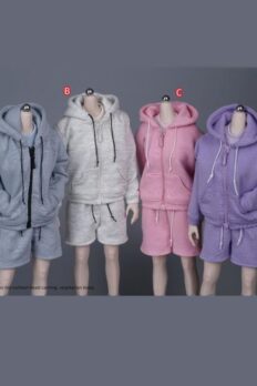 Trang phục nữ 1/6 SA Toys SA023 Quần áo Hoodie có mũ trùm đầu và quần đùi