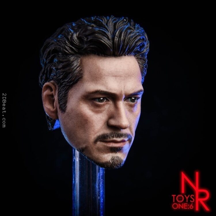 Head 1/6 MK5 2.0 Tony Stark Damaged Ver.