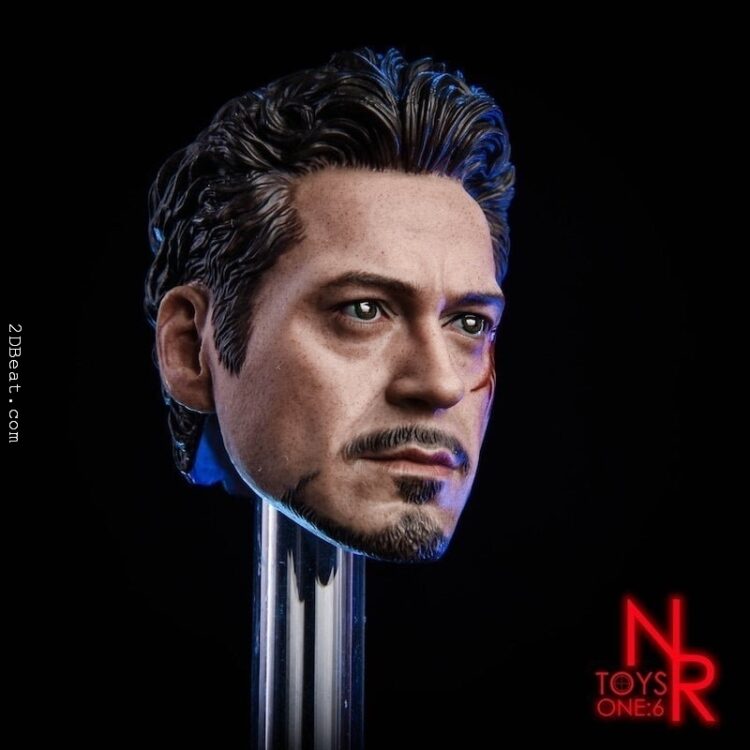 Head 1/6 MK5 2.0 Tony Stark Damaged Ver.