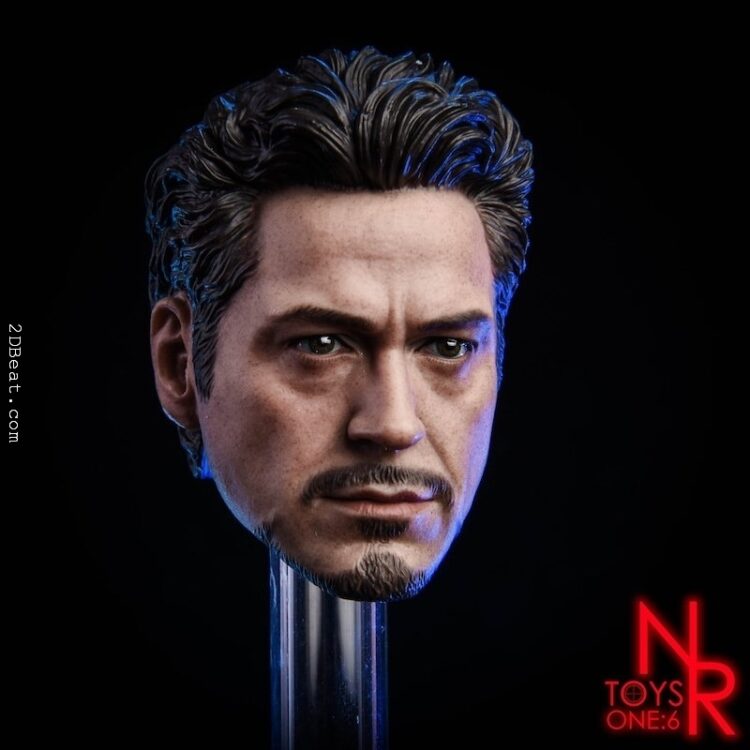 Head 1/6 MK5 2.0 Tony Stark Damaged Ver.