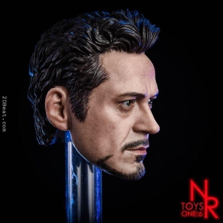 Head 1/6 MK5 2.0 Tony Stark Damaged Ver.