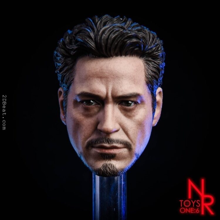 Head 1/6 MK5 2.0 Tony Stark Damaged Ver.