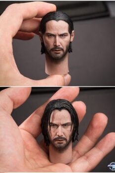 [Có Sẵn] Head nam 1/6 John Wick (Keanu Reeves) 2 kiểu tóc chính hãng SOOSOOTOYS