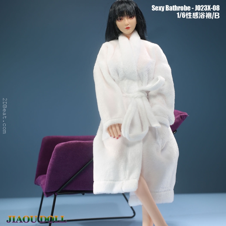 1/6 Scale Jiaou Doll JD-JO23X-08 White Black Bathrobe