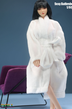 1/6 Scale Jiaou Doll JD-JO23X-08 White Black Bathrobe