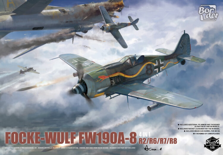 Mô hình nhựa lắp ghép 1/35 Border Model BDMBF009 Focke-Wulf Fw190A-8R2/R6/R7/R8 (4in1)