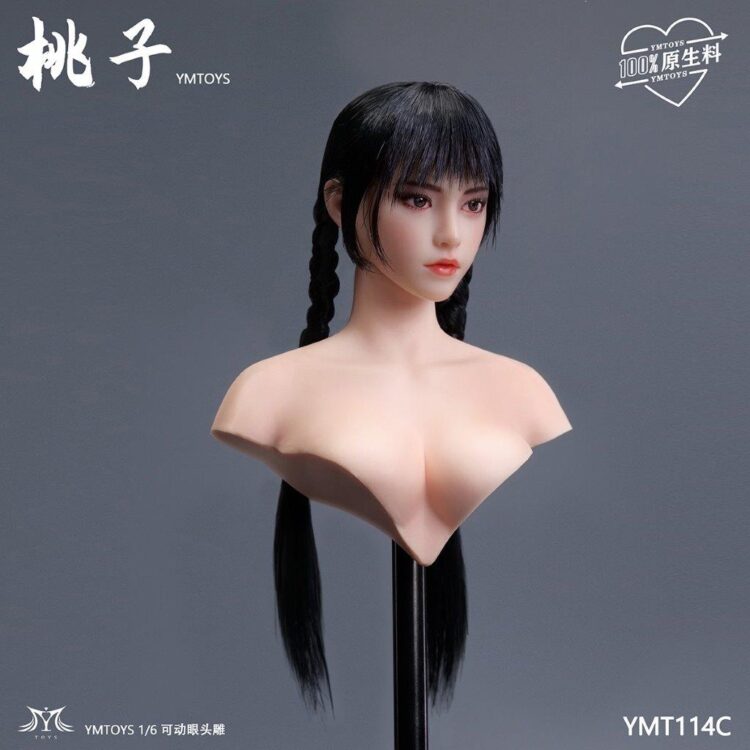 Head nữ figure 1/6 Taozi mắt di chuyển được, chính hãng Ymtoys - Image 14