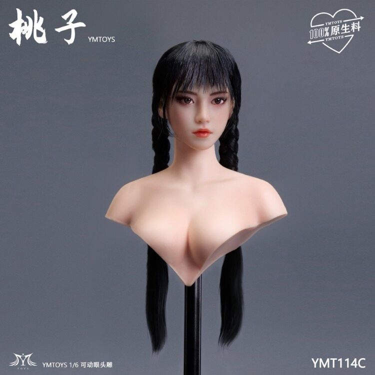 Head nữ figure 1/6 Taozi mắt di chuyển được, chính hãng Ymtoys - Image 12