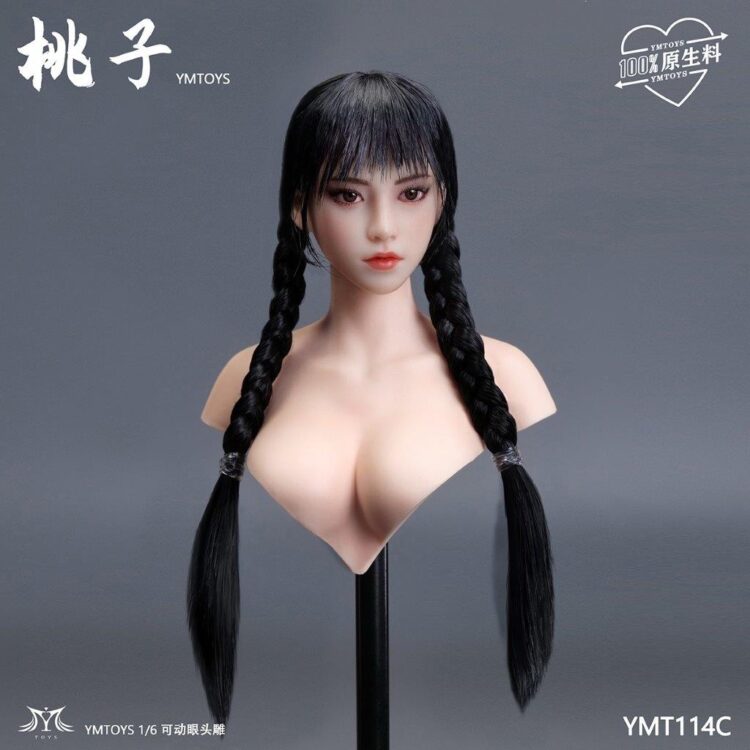 Head nữ figure 1/6 Taozi mắt di chuyển được, chính hãng Ymtoys - Image 11