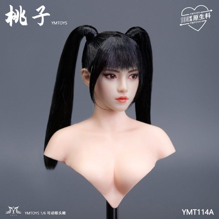 Head nữ figure 1/6 Taozi mắt di chuyển được, chính hãng Ymtoys - Image 4