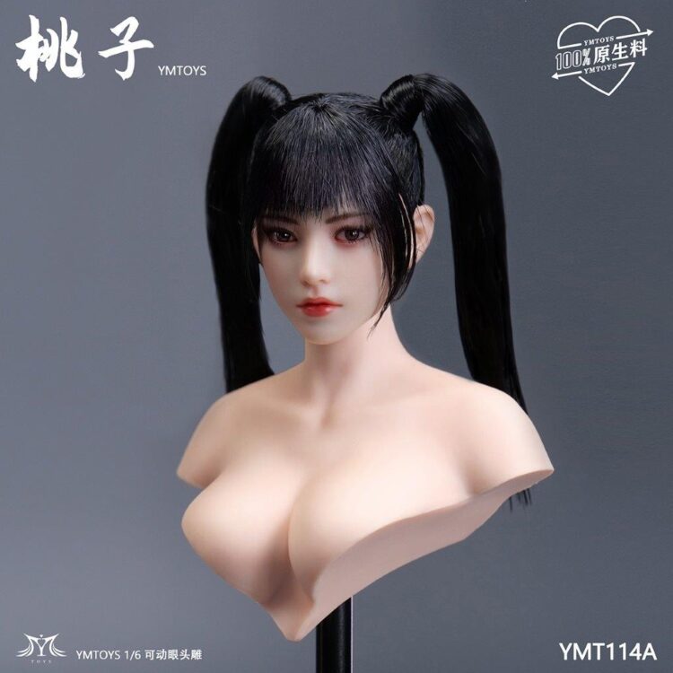 Head nữ figure 1/6 Taozi mắt di chuyển được, chính hãng Ymtoys - Image 6