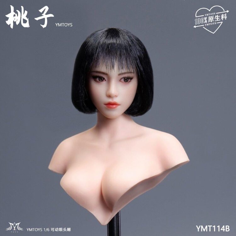 Head nữ figure 1/6 Taozi mắt di chuyển được, chính hãng Ymtoys - Image 7